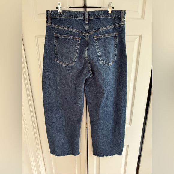 Frame Low Slung Barrel Jeans raw hem ankle length sz 30 - Picture 2 of 4